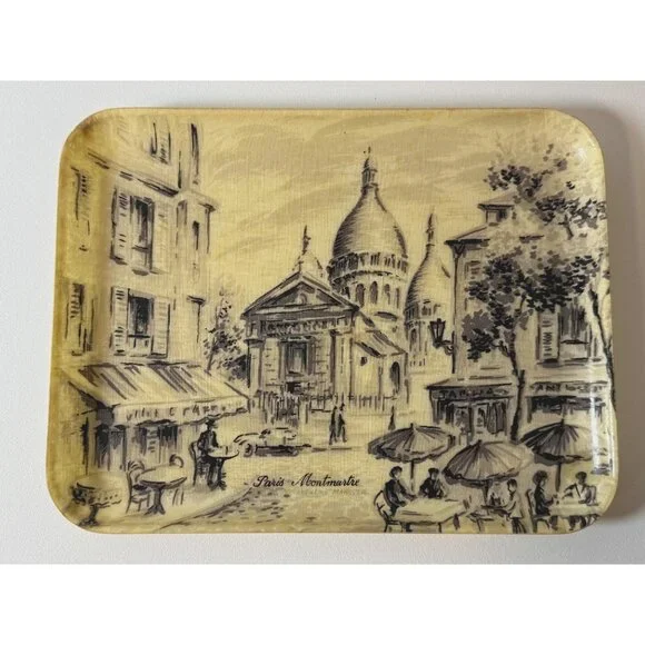 Manover Fiberglass Tray Paris Montmartre Chaumontel France Mid Century 1960s - Picture 1 of 9